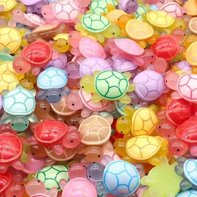 Aquarium Fish Names - 20/50/100pcs MINI Luminous เต่าตกแต่งบ้านภูมิทัศน์งานฝีมือเรซินเรืองแสงเต่า Garden Fish