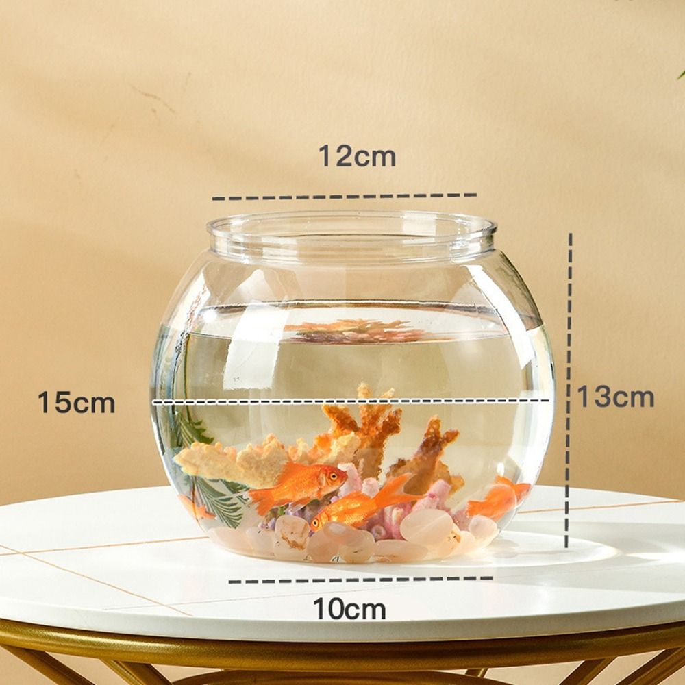 Aquarium Fish Names - ตู้ปลาทรงกลมใส พลาสติก ตกแต่งบ้าน ขนาดเล็ก ดีไซน์สร้างสรรค์ หรูหรา