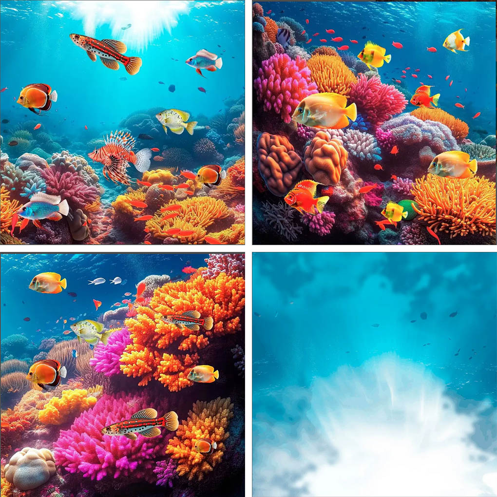 Aquarium Fish Of The World - เมโฮฟอนด์ ยูนเดอร์วอเตอร์เวิลด์ ฉากหลังถ่ายภาพใต้ทะเล ฤดูร้อน มหาสมุทร ใต้ทะเล