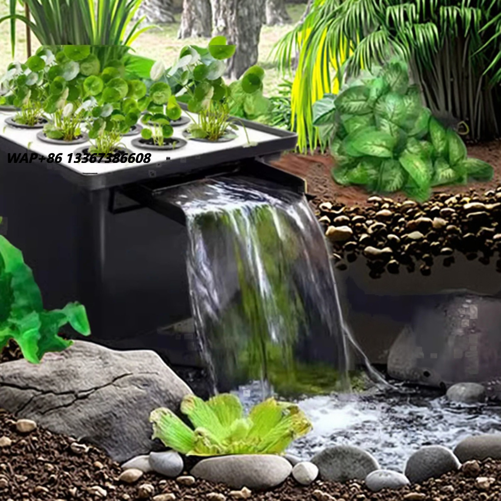 Aquarium Fish In Pond - ระบบกรองน้ำตกสำหรับบ่อปลาในสวนกลางแจ้งจากโรงงานโดยตรง ชุดกรองน้ำตกแบบซ่อน อุปกรณ์เสริมสำหรับตู้ปลา