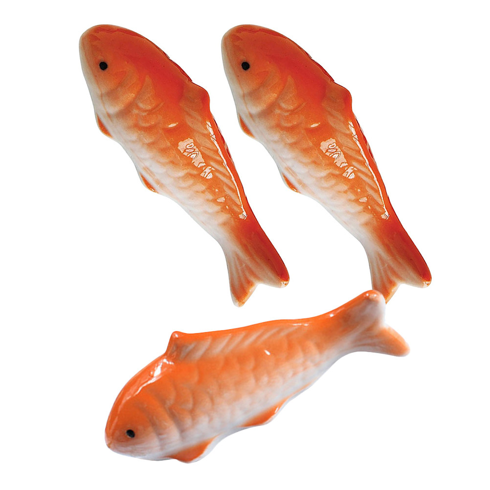 Aquarium Fish In Pond - 3 ชิ้น ปลาแก้วเซรามิกลอยน้ำ กันสภาพอากาศ สำหรับตกแต่งบ่อปลาภายนอกอาคาร ตู้ปลาในร่ม