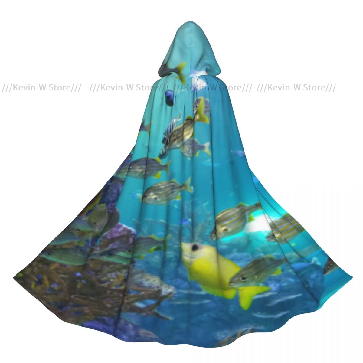 Aquarium Queen Fish - ปลาภายในตู้ปลาเสื้อคลุมคลุมด้วยผ้าโพลีเอสเตอร์เสื้อคลุมแม่มดทุกเพศเครื่องแต่งกายอุปกรณ์เสริม