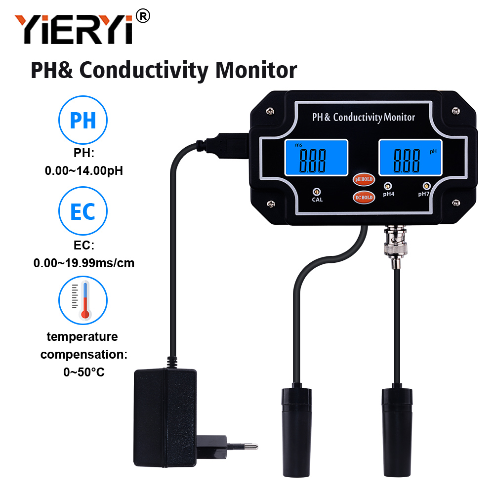 Aquarium Fish Online - Yieryi ดิจิตอล PH/EC Monitor Tester Meter