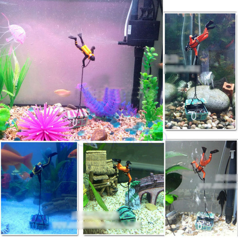 ของตกแต่งตู้ปลา นักดำน้ำหาสมบั - Aquarium Fish Of The World บทวิจารณ์และราคา