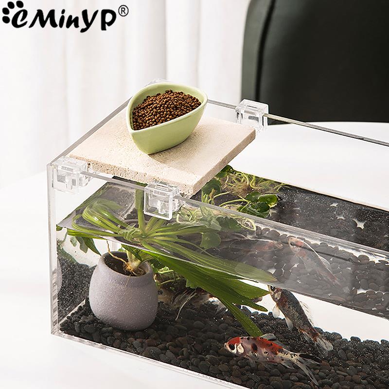 4 ชิ้นถังปลาคลิปอะคริลิคสําหรั - Aquarium Fish Background บทวิจารณ์และราคา