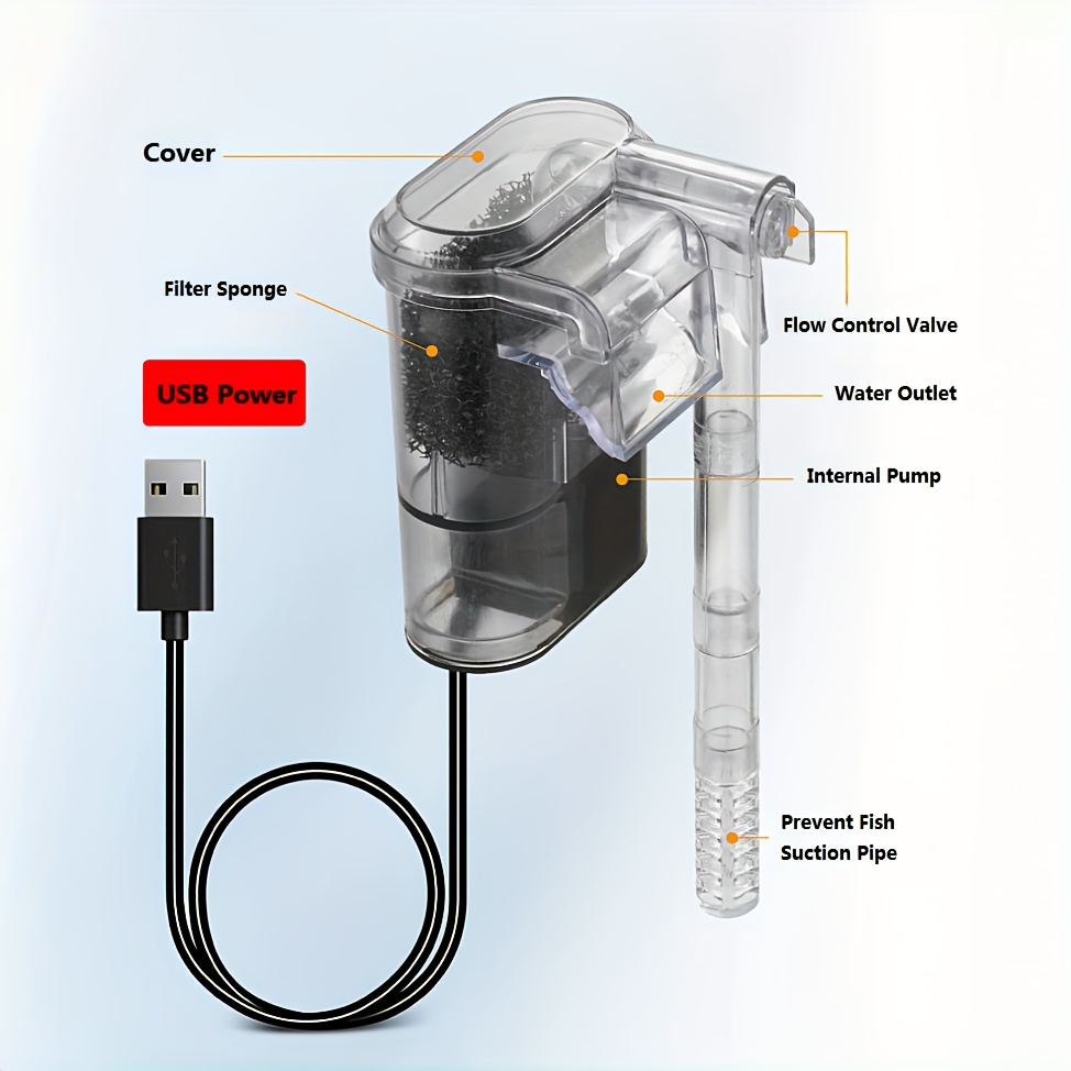 เครื่องกรองติดผนัง 2.5W DC 5V  - Aquarium Fish Background บทวิจารณ์และราคา