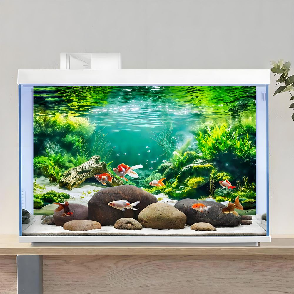 กิ่งก้านแม่น้ำที่ก้นบ่อ, ภาพวา - Aquarium Fish Background บทวิจารณ์และราคา